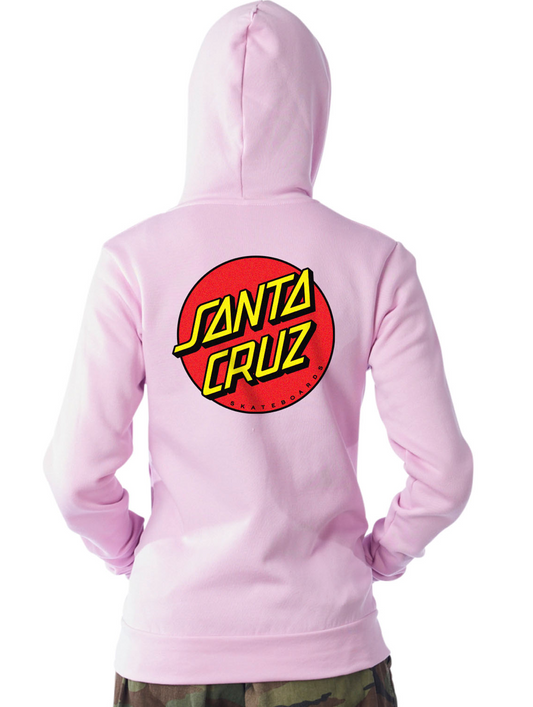 Santa Cruz Classic Dot Zip Hooded Relaxed Sweatshirt Womens